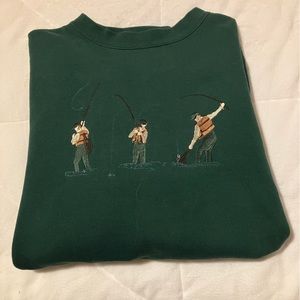 Oversized crew neck with little fishermen!